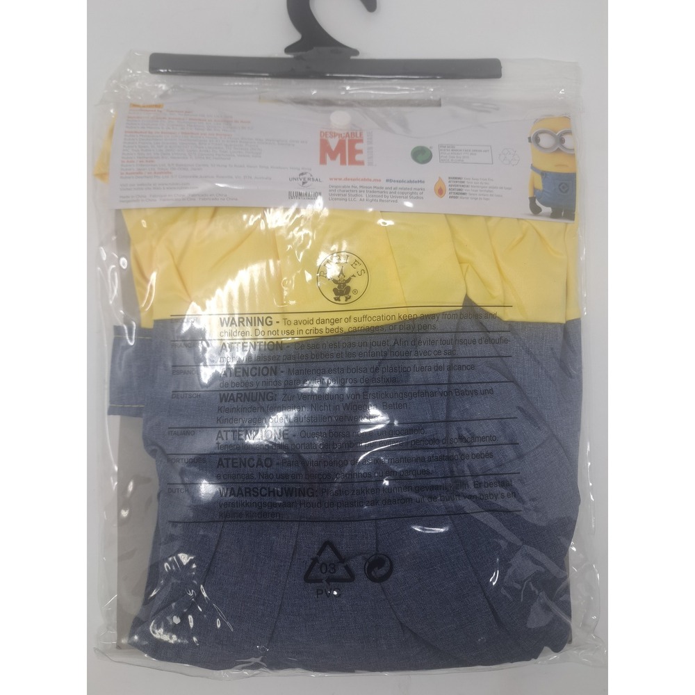 Rubies Despicable Me Female Minion Face Hooded Dress Adult Costume Size Large - Picture 6 of 6